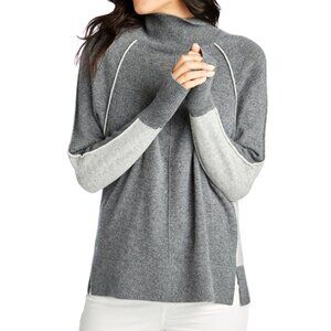 Vineyard Vines Multi Raglan Turtleneck 100% Cashmere Gray